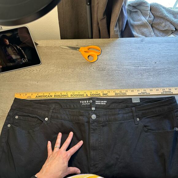 NWT Torrid Perfect Slim Boot Vintage Stretch Mid-Rise Jeans Black 30EXTall - Picture 10 of 14